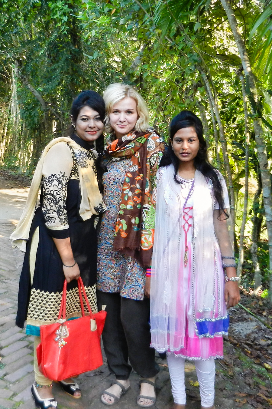 Photo shooting with the locals in Bangladesh.